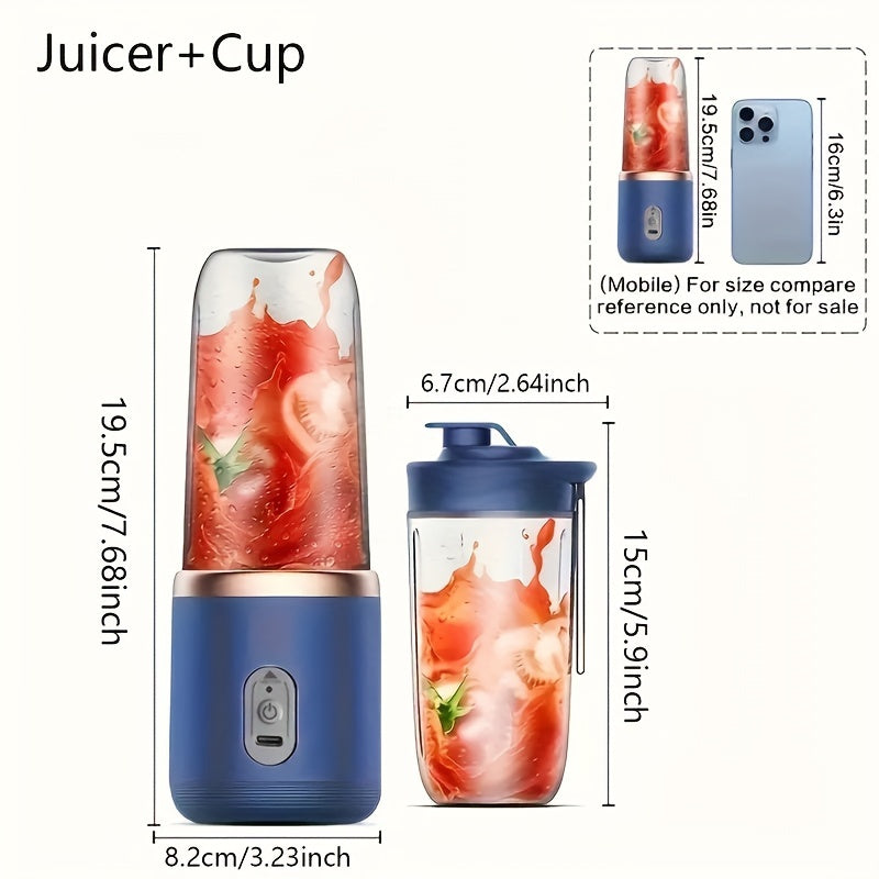 ini Portable Blender with Water Bottle – USB Charging, Easy Clean, 1500mAh Battery